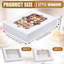 Sinload 24 Pcs 26.5x19.5 x 5 Inch Full Sheet Cake Boxes 12pcs Large Rectangle Bakery Boxes with 12pcs Cake Boards for Pastry Baking, Cupcakes, Donuts, Cookies, Pie Treat Packaging