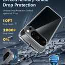 FNTCASE for Google Pixel-10-Pro XL Case: Clear Pixel 9 Pro XL Phone Cases with Screen Protector Slim Rugged Cell Cover Transparent Anti Yellowing Shockproof Protective (Clear)