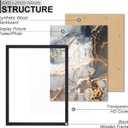 Fxojyvo Engineered Wood 19 x 27 Frame Set of 2, Black Picture Frame for 19x27 Inch Poster Puzzle Photo, Light Weight 19by27 Poster Frame with Wood-grain for Wall - 2 Pack/Black/19 x27