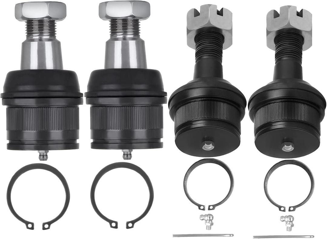 SCITOO 4pcs Suspension Kit For 1999-2019 For Ford for F-250 Super Duty for F-350 SD 2000-2005 Excursion 1994-1999 For Dodge Ram 2500 3500 w/Suspension Parts Lower Ball Joint Upper Ball Joint