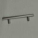 10 Pack Rok Hardware Contemporary 4-1/4" (108mm) Hole Centers Euro Stye Brushed Nickel Pull Handle 5-13/16" (148mm) Overall Length