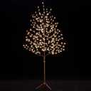 TYBEEU 6ft Lighted Cherry Blossom Tree, 240 Warm White LED, Dimmable, Indoor Outdoor Home Garden Christmas Wedding Holiday Decor