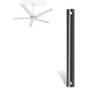 Ceiling Fan Downrod with Extension Cord,1 FT Downrod for Ceiling Fan,1 inch Outside Diameter,Ceiling Boom Suitable for a Wide Range of Fans (Black, 48in)