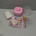 Mini Pottery Wheel for Kids - Pottery Painting Craft Kit with 2.3in Turntable, Clay, Flowers, Mess Free Arts and Crafts for Kid Ages 8-12, Birthday Christmas Gift Toy for Girls Ages 6-12+, Pink