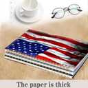 Spiral Journal Notebook,A5 Hardcover Lined Journals for Women Girl 6 x 8.3 in,120 Pages Thick Paper,Cute College Ruled Writing Notebook for Gifts Office Work School(Old Wood American Flag)