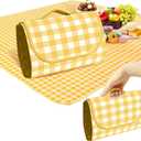 Generic 1 Foldable Picnic Blanket Large Size 80 ""x 80"" Family Outdoor Camping Dinner for 8 People can sit 40 ""x 60"" Couples Exclusive mat, (80 ""80 ""), Yellow