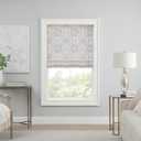 Waverly Adonis Medallion 100% Blackout Roman Shade, Cordless and Noise Reducing Window Shade for Privacy, Thermal Window Treatments for Energy Saving Benefits, 39 in Wide x 64 in Long, Natural