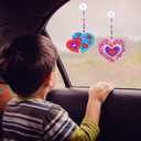 Winlyn 27 Sets Heart Suncatchers Ornaments Decoration DIY Window Paint Art Stickers Craft Kit Heart Sun Catchers for Kids Mother's Day Gift Valentine's Day Classroom Art Project Party Favors