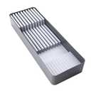 Linoroso Knife Drawer Organizer With In-Drawer Knife Block for 9 Knives, Kitchen Utensil Organizer, BPA Free Secure Storage Tray for Countertop Organization