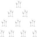 Glass Candleholders Tea Light Candle Holders Clear Wedding Weddings Hurricane Tall Elegant Ideal for Dining Party Home Decor Parties Table Settings Gifts Different Sizes (10 Sets Small Clear)