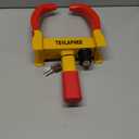 Tevlaphee Universal Wheel Lock Heavy Duty Security Trailer Wheel Lock Anti Theft Wheel Locks for Cars SUV Camper Motorcycle Trailer Great Deterrent Bright Color with 3 Keys (Red-Yellow)