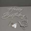 Happy Birthday Neon Sign for Wall Decor, Dimmable LED Happy Birthday Light Up Sign, Happy Birthday Sign for All Birthday Party Decoration Backdrop and Any Ages Bday Celebration, Warm White