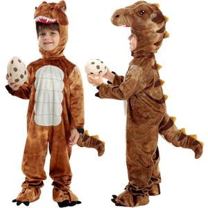 Spooktacular Creations Halloween Realistic T-rex Costume Outfit Dinosaur Jumpsuit with Egg for Kids Toddler Dress-up Party, 18-24