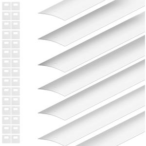 Nuanchu 5 PCS Vertical Blind Replacement Slats PVC Vertical Blind Slats Replacement Parts and 30 Pieces Clear Repair Tabs Repair Fixers for Sliding Door Window(White)