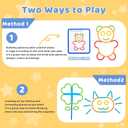 142pcs Wooden Pattern Blocks Montessori Smart Sticks Wooden Tangram Puzzle STEM Toy Activities Preschool Brain Teaser Montessori Toys Gift for 3 4 5 Years Old Kids Boys Girls