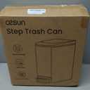 Cesun Small Bathroom Trash Can with Lid Soft Close, Step Pedal, 6 Liter / 1.6 Gallon Stainless Steel Garbage Can with Removable Inner Bucket, Anti-Fingerprint Finish (Matt Black)