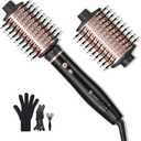Slopehill Upgraded 2026 Hair Blow Dryer Brush, Ultra-Fast Drying All in One Ionic Oval Hot Air Brush Adds Shine, Volume, Fullness & Smooth for Long Hair, Frizz-Free Shiny Hair, 8 Mode 60 &75mm Brush