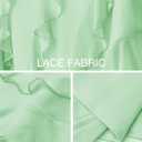 ZESICA Women's 2026 Summer Strapless Bodycon Tube Dress Sexy Off Shoulder Mesh Irregular Ruffle Backless Party Midi Dresses (Green, S)