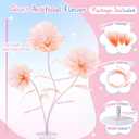 Large Giant Flowers Artificial Silk Flower: Big Fake Flower for Decoration Wedding Reception Essential Decoration 5.58ft 3D with Stems and Stands Party Banquet Background Home Decor Champagne