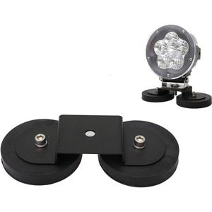 Universal-fit Ultra Strong Power Magnet Mounting Base/Magnetic Mount Holder for LED Offroad Light/Work Light/Offroad Light Bar on Roof/Hood of Trucks & SUVs, w/Rubber Pad to Prevent Scratches, 1 Pack