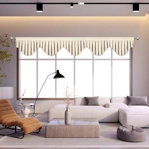 OYRING Energy Efficient Rod Pocket Curtain Valance Blackout valances for Windows for Living Room Kitchen and Bedroom,Beige Width 110 inch,1 Panel