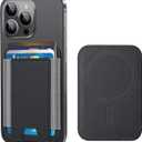 HiWe for MagSafe Wallet, Strongest Magnetic Wallet for iPhone 17/16/15/14/13/12 Series, 7 Cards Holder, Leather Minimalist Slim RFID, 1 Slot, Black & Grey