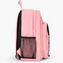 Choco Mocha Pink Backpack for Girls, Travel School Backpack for Teen Girls Large Bookbag for Middle Elementary School 18 Inch, Black Pink (Thickened version (exclusive laptop compartment))