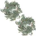 2 Pack Artificial Bamboo Greenery Garland, Faux Silk Leaves Vines, Fake Spring Plants, for Wedding Arch & Backrop Decor, Mantel & Indoor Outdoor Wall Decor, 6 Feet/pcs