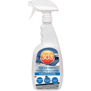 303 Products Marine Clear Protective Cleaner - Cleans and Protects Vinyl and Plastics, Provides Superior UV Protection, Prevents Yellowing and Cracking, 32oz (30215)
