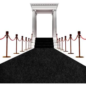 450 GSM Extra Thick Waterproof Black Carpet Runner for Events Decorations, 3X30 Ft Not Slip Black Runner Aisle Runway Rug for Wedding, Party, Banquet, Activity Entrance and Special Events Decorations
