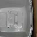 IRIS USA Cat Litter Box Large with Front Door Flap, Covered Enclosed Litter Box Enclosure with Scoop, Handle & Buckles for Portability & Privacy, Hidden Litter Pan, Gray