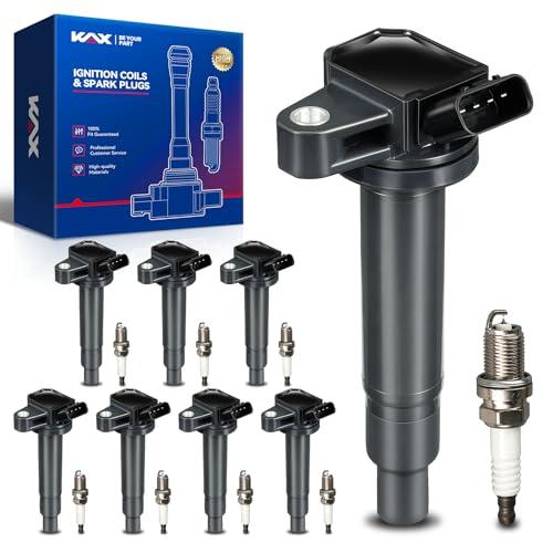 OEM Performance Set of 8 UF230 Ignition Coils & Double Iridium Spark Plug Compatible with Toyota Tundra Sequoia 4Runner Land Cruiser Lexus GX470 SC430 LS430 LX470 GS430
