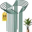 TCBWFY 14" Dx32 H Plant Supports Stakes for Large Heavy Plants,10Pack Peony Supports,Heavy Duty 5mm Wire Peony Cages,Interlock Garden Supports Ring Border Support,Plant Support Cage for Rose Flower