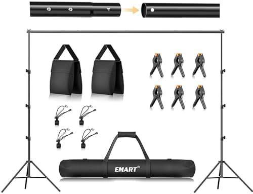 EMART Photo Backdrop Stand kit, 8.5 x 10 ft Back Drop Adjustable Frame for Photography, Photoshoot Banner Background Support Holder for Parties Dectoration