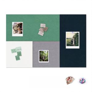 6 Pack Large Felt Bulletin Board, 15.7" Self-Adhesive Tiles, 4-Color, 15.7 x 15.7 x 0.31 in-6pcs