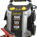 STANLEY J509 Portable Power Station Jump Starter 1000 Peak Amp Battery Booster, USB Port, Battery Clamps
