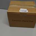 Ceramic Plant Pots,4+5+6 Inch Pots for Indoor Plants,Planters with Drainage Holes and Ceramic Tray, Indoor Flower Pots Gardening Home Desktop Office Windowsill Decoration Gift, Set of 3 (White)