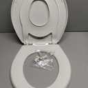 Little2Big Toilet Seat with Built-In Potty Training Seat, Slow Close, Durable Plastic, Made in USA, ROUND, White