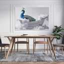 PailailaiNest Funny Animal in Bathtub Peacock Wall Art Bird Peacock Painting Poster Picture Wall Decor for Bedroom Office Living Room Home Decor for Women Unframed 12x18inch(30x45cm)