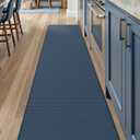 DEXI Kitchen Floor Mats Cushioned Anti Fatigue, 17x95, Long Standing Runner Rug Waterproof, Comfort Memory Foam Padded for Front Sink Laundry, Navy (Dark Blue)