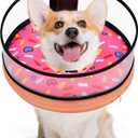 Dog Cone, Dog Surgery Collar, Inflatable Cones for Small Medium Large Dogs, Pink Doughnut Dog Recovery Collar, Does not Impede Vision