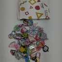 NICEVINYL Embroidered Iron-on Patches Applique: 72Pcs Random Assorted Decorative Patches Iron on/Sew on for Clothing Accessories