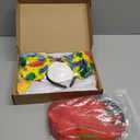 6 Pcs Clown Costume Set Women Circus Dress Rainbow Clown Wig Headband Nose Shorts Gloves for Halloween cosplay (3X-Large)