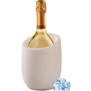 Beige Sand Stone Textures Wine Chiller Bucket  750ml Resin Cooler for Wine & Champagne Bottles, Party Bar Cart Decor  Keeps Drinks Cold, Unique Gift for Wine Lovers, Housewarming