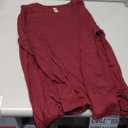 Herou Women's Casual Long Sleeve T Shirt Crewneck with Side Split Fall Pullover Loose Tunic Sweater Tops (Medium, Burgundy Red)