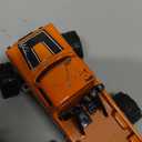 Mini Rc Truck, 1:64 Scale Monster Truck Remote Control Car with Lights, 2.4Ghz Mini Alloy Remote Control, Speed/Steering Adjustable (Orange)