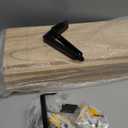 WOPITUES Wood Floating Shelves Set of 6, Shelves for Wall Decor, Farmhouse Shelf for Bedroom, Bathroom Storage Shelves, Book Shelves for Living Room - Rustic Brown (16.5 Inch)