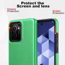 Ailiber for HMD Vibe 4G TA-1590 Case, with Screen Protector, Dual Layer Shockproof Protective, Silicone Bumper Non Slip Back, Heavy Duty Rugged Cell Phone Cover for HMD Vibe 4G N159V[Not Fit 5G]-Green