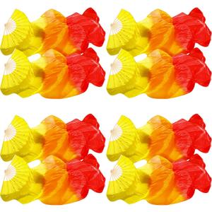 Qunclay Artificial Silk Bamboo Fans Veils Long Belly Dance Silk Fan Colorful Gradient for Dance Dancer Women Left & Right Hand 180 x 90 cm (Gradual Yellow) Qunclay Artificial Silk Bamboo Fans Veils Long Belly Dance Silk Fan Colorful Gradient for Dance Dancer Women Left & Right Hand 180 x 90 cm (Gradual Yellow)