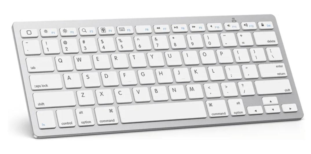 OMOTON Bluetooth Keyboard Compatible with iPad A16 11th 10th Generation, iPad 10.2 (9th/8th/7th), iPad Pro 13/12.9/11 inch, iPad Air/Mini and More iOS Devices, White